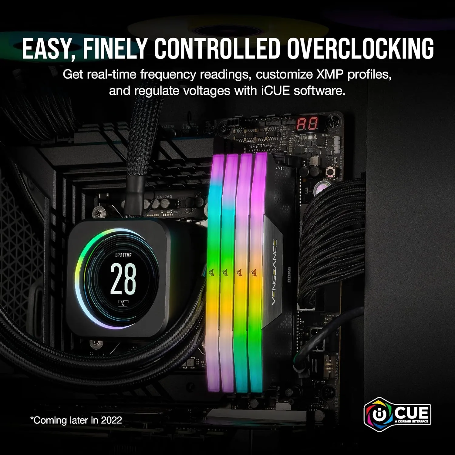 CORSAIR Vengeance RGB 16GB (2 x 8GB) 5200MHZ DDR5 Desktop Memory (CMH16GX5M2B5200C40) overview 4
