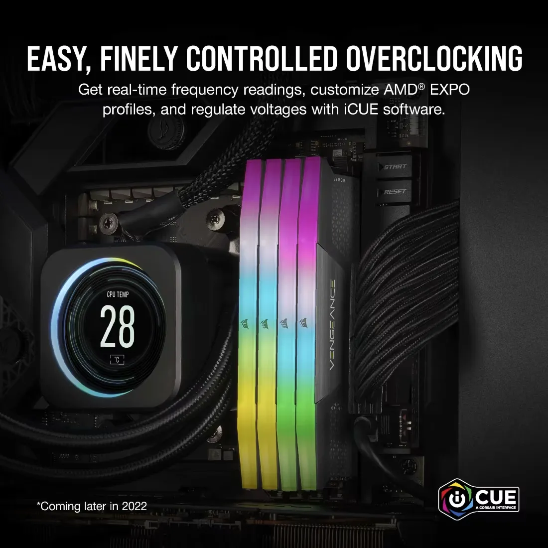 CORSAIR Vengeance RGB DDR5 32GB (1x32GB) 5200MHz RAM (Gray) overview 4
