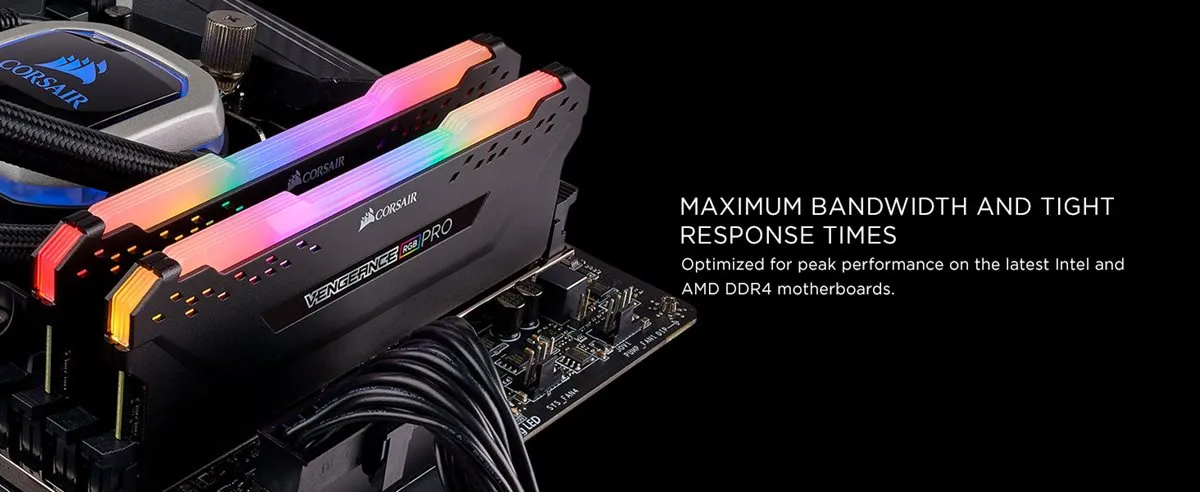 CORSAIR Vengeance RGB Pro 16GB (2x8GB) 3000Mhz DDR4 Desktop Memory Model (CMW16GX4M2D3000C16) overview 2