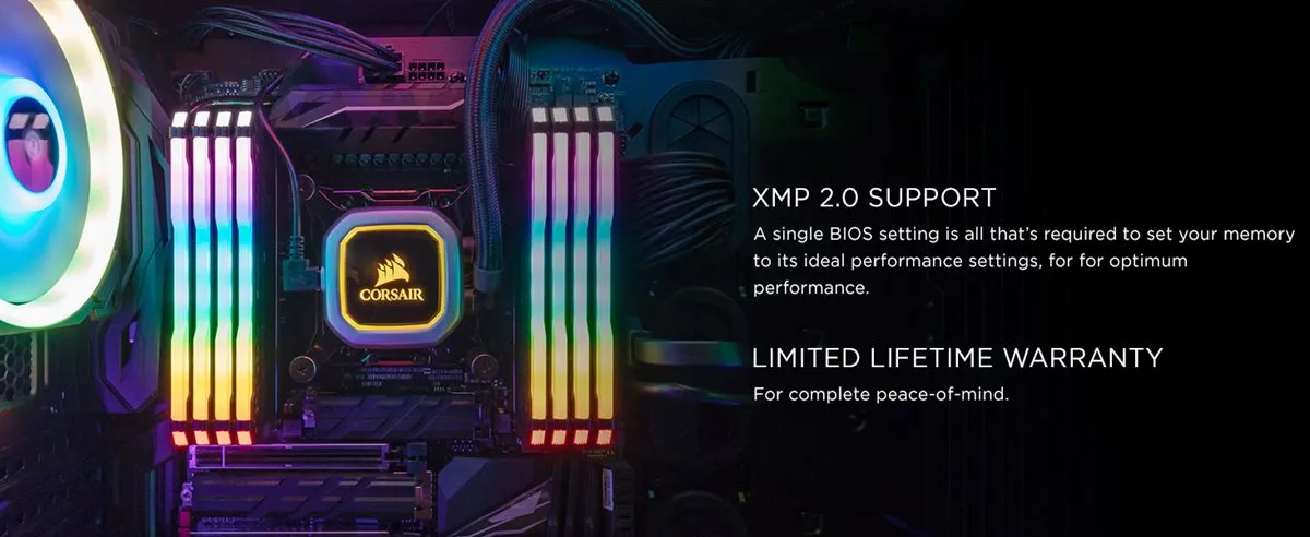 CORSAIR Vengeance RGB Pro 16GB (2x8GB) 3000Mhz DDR4 Desktop Memory Model (CMW16GX4M2D3000C16) overview 4