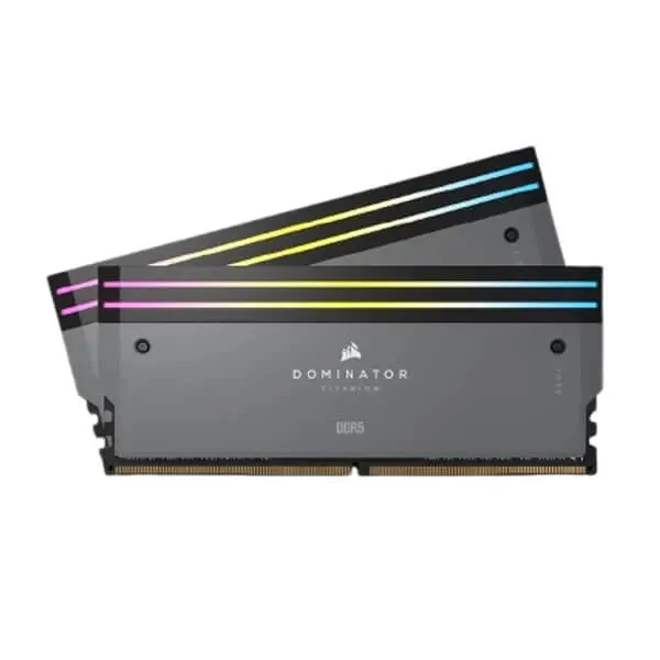Corsair Dominator Titanium RGB DDR5 32GB (16GBx2) 6000MHz CL30 Desktop Ram - Grey