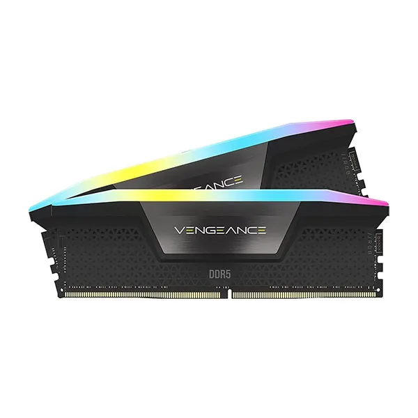 Corsair VENGEANCE RGB 64GB (2x32GB) DDR5 DRAM 6000MHz CL30 RAM Kit (Black)