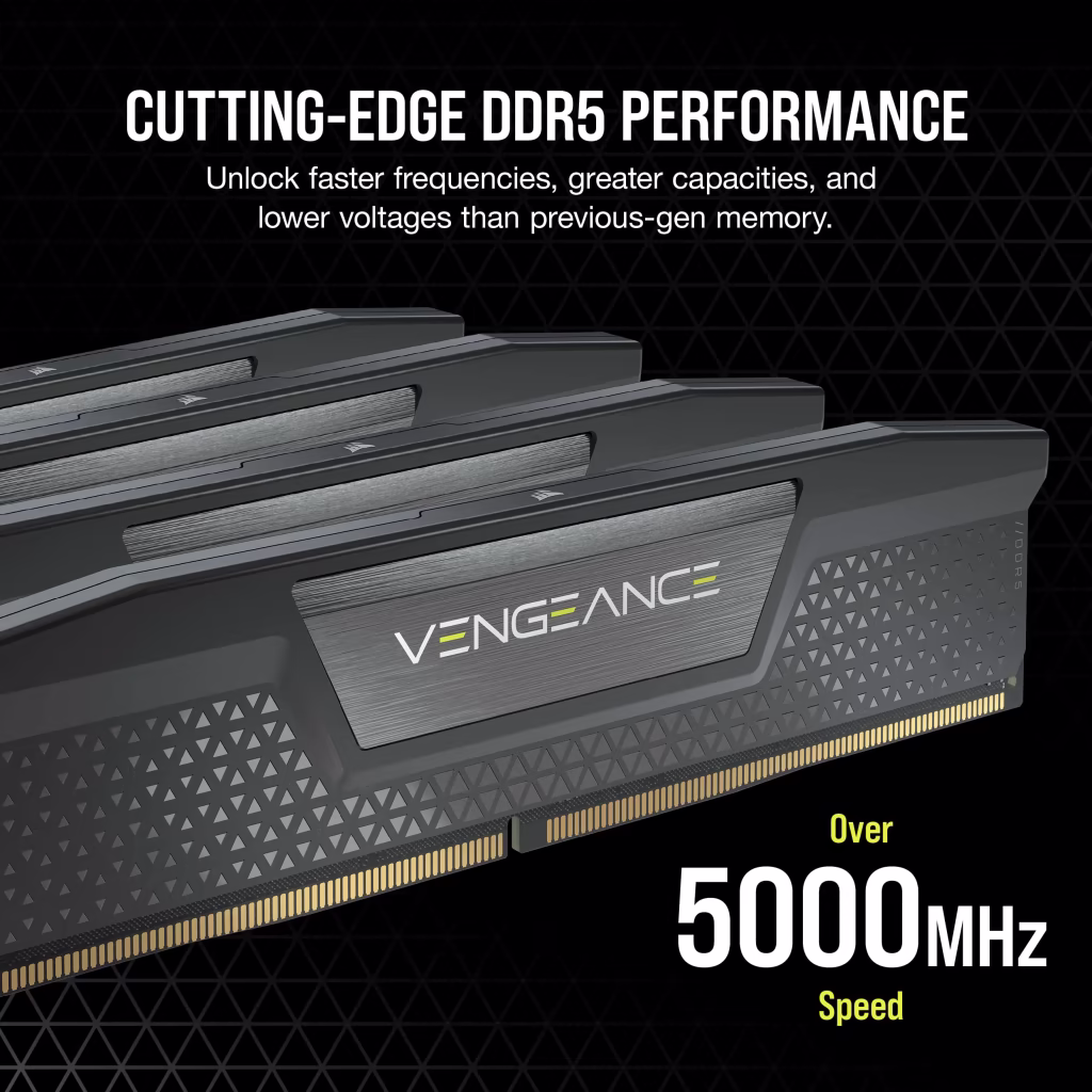 Corsair Vengeance 16GB (16GBx1) DDR5 5600MHz Desktop RAM (Black) overview 2