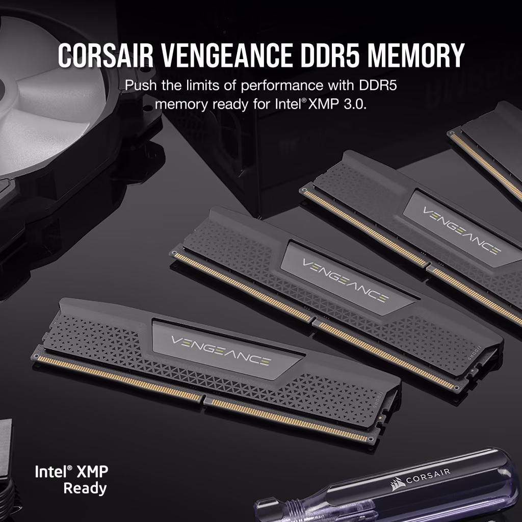 Corsair Vengeance 32GB (16GBx2) DDR5 6000MHz Desktop RAM (Black) overview 1