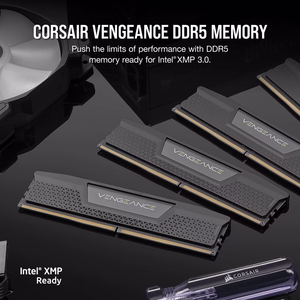 Corsair Vengeance 32GB (32GBx1) DDR5 5200MHz Desktop Ram (Black) overview 1