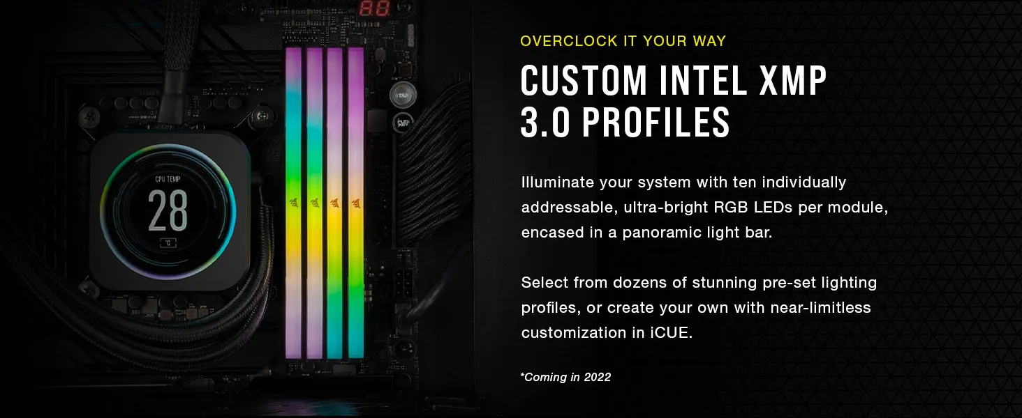 Corsair Vengeance RGB 64GB (32GBx2) DDR5 5200MHz CL40 Desktop RAM overview 3