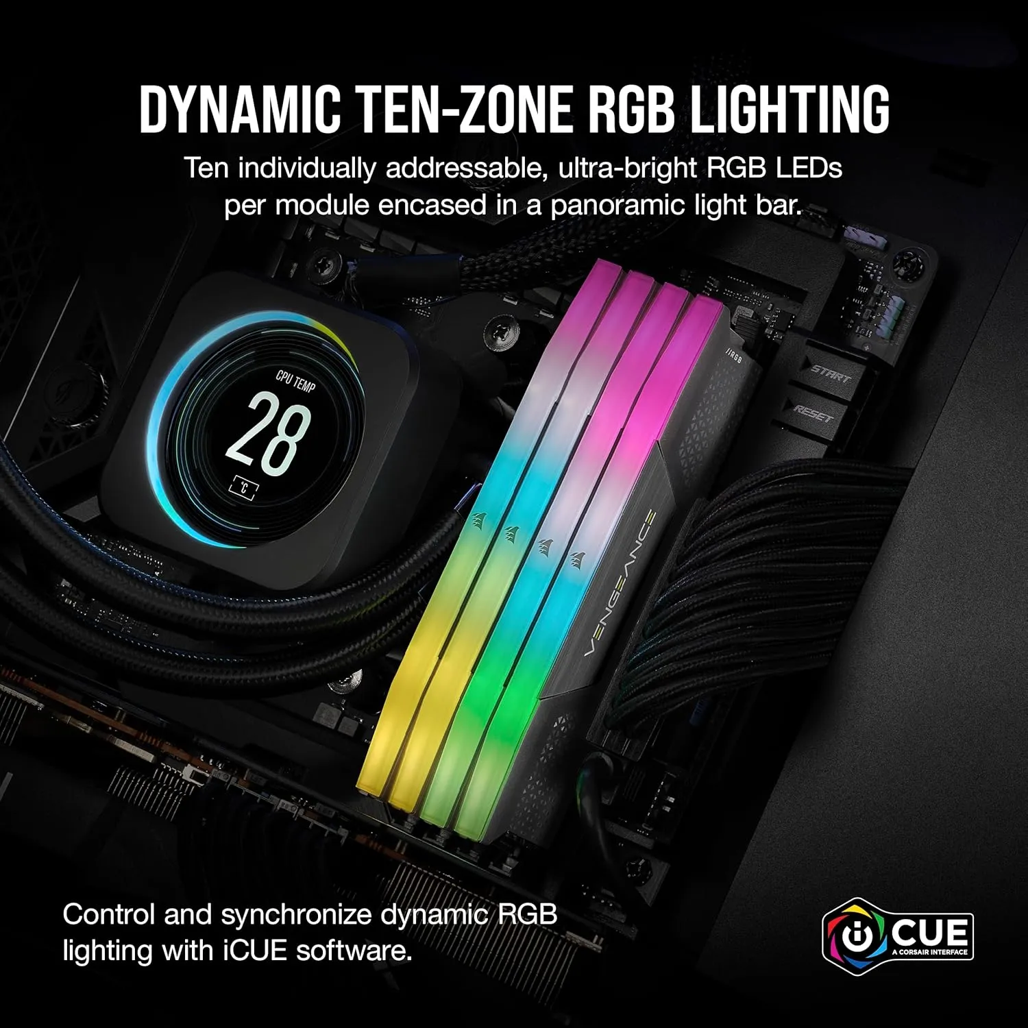 Corsair Vengeance RGB Grey 32GB 6000MHz CL38 DDR5 RAM overview 2