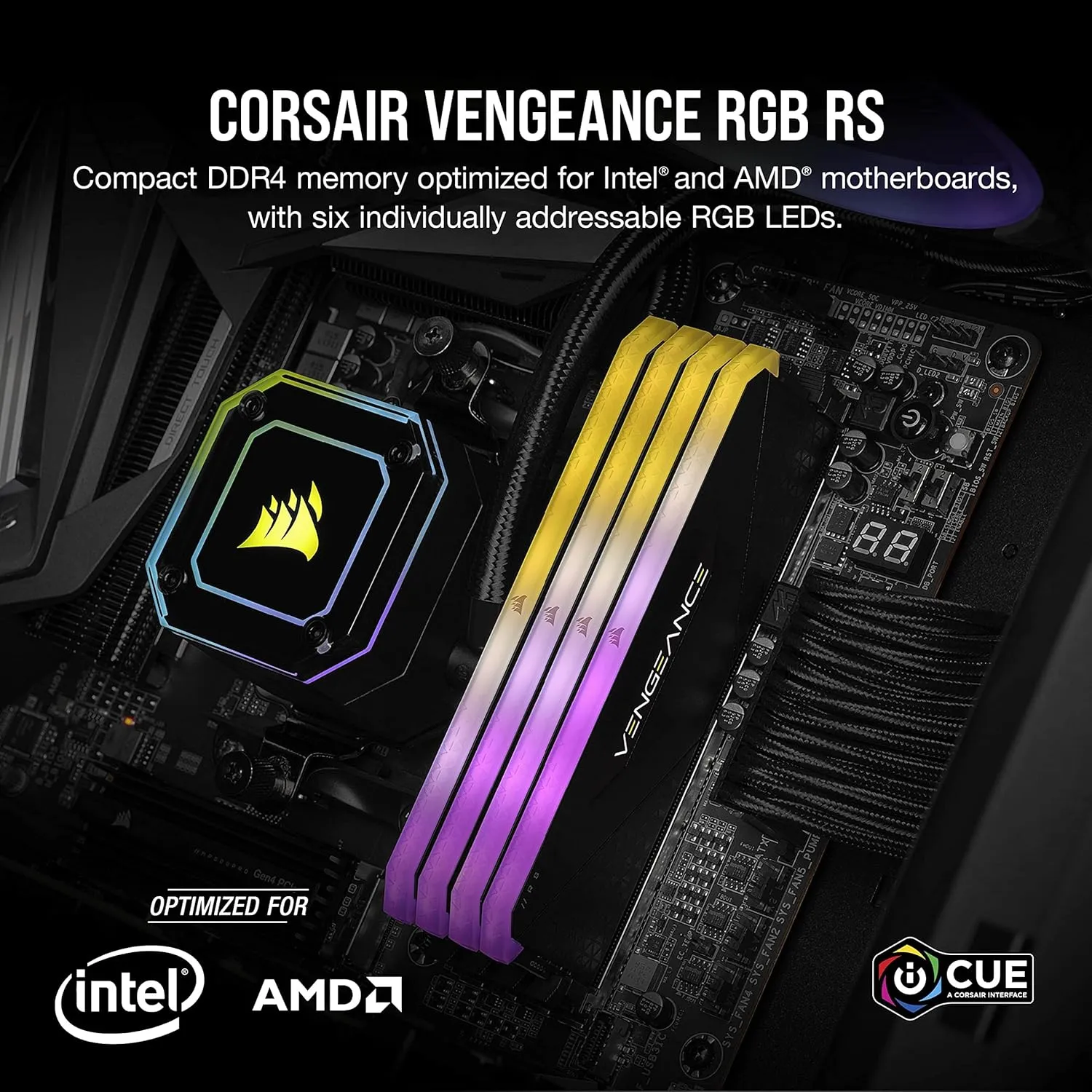 Corsair Vengeance RGB RS 64GB (32GBx2) DDR4 3200MHz CL16 Desktop RAM overview 1