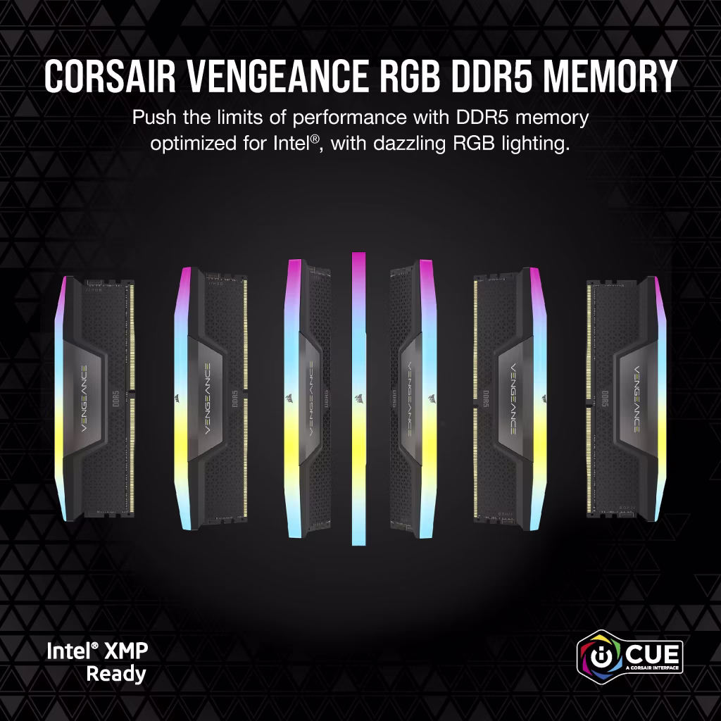 Corsair Vengeance RGB Series 32GB (16GBx2) DDR5 7200MHz CL34 Desktop RAM overview 1