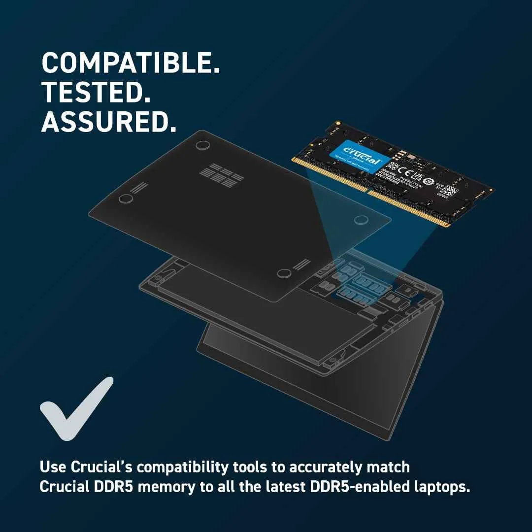 Crucial 16GB 4800MHz CL40 DDR5 Laptop RAM (CB16GS4800) overview 3