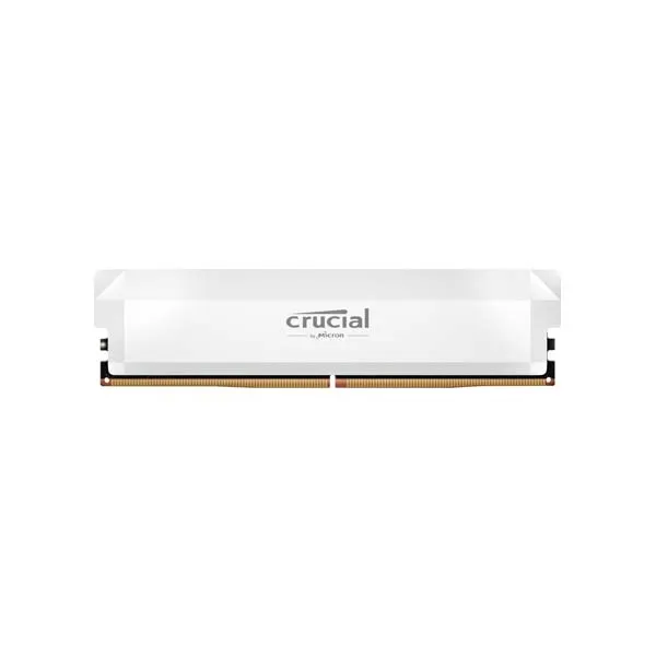 Crucial 16GB Pro Overclocking DDR5 6400 MHz UDIMM Memory Module (White)
