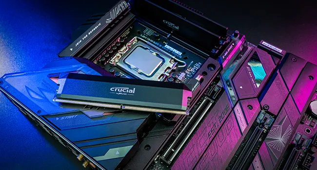 Crucial Pro Overclocking 64GB (32GBx2) DDR5 6000Mhz CL40 UDIMM OC Gaming Memory White (CP2K32G60C40U5W) overview 4