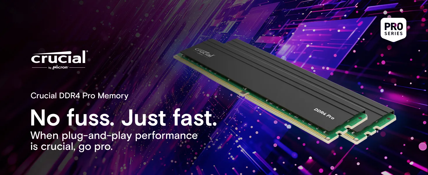 Crucial Pro RAM 64GB (2x32GB) DDR4 3200MHz CL22 Desktop Memory Kit (CP2K32G4DFRA32A) overview 1