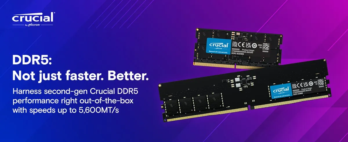 Crucial RAM 16GB (1 X 16GB) DDR5 5600MHz CL46 SODIMM Laptop Memory (CT16G56C46S5,Black) overview 1