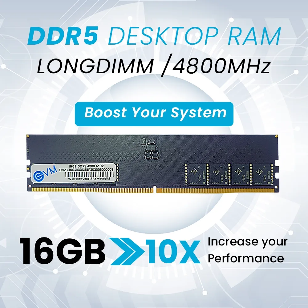 EVM 16GB (1 X 16GB) DDR5 4800MHz Desktop Ram overview 1