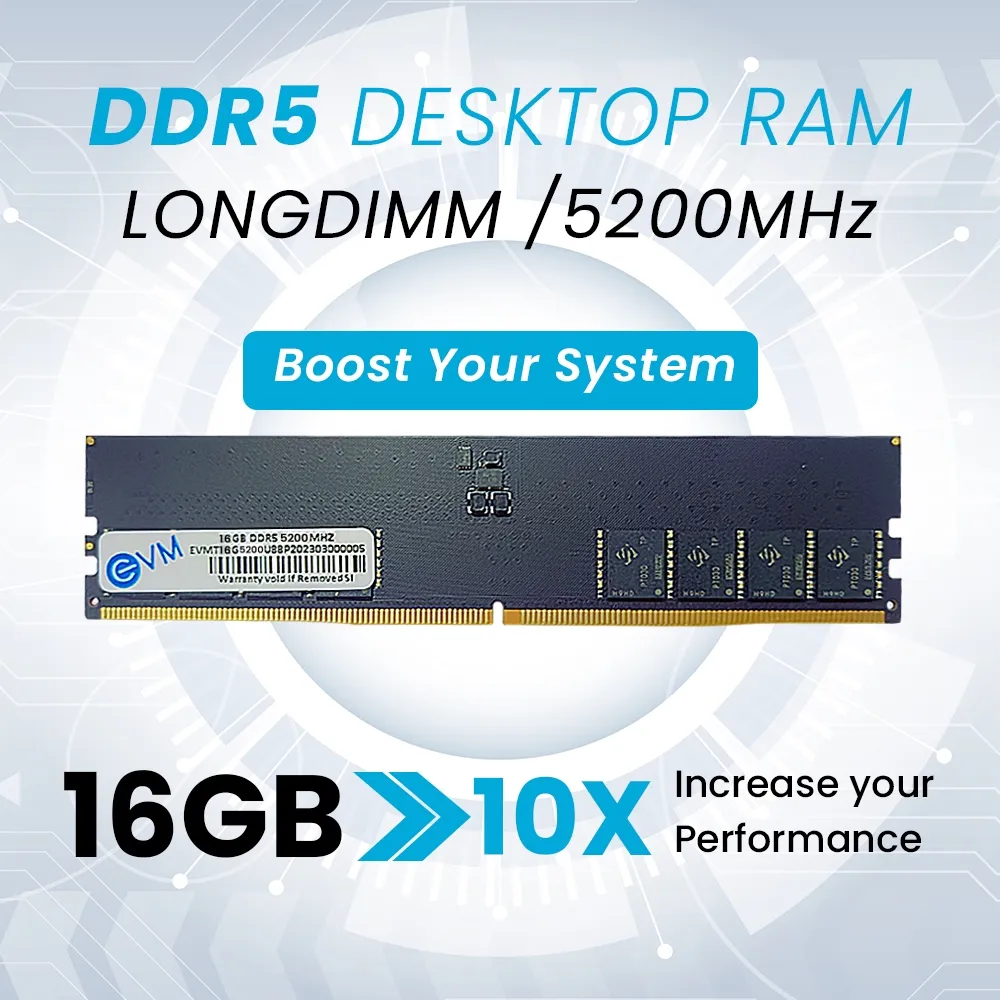EVM 16GB (1 X 16GB) DDR5 5200MHz Desktop Ram overview 1