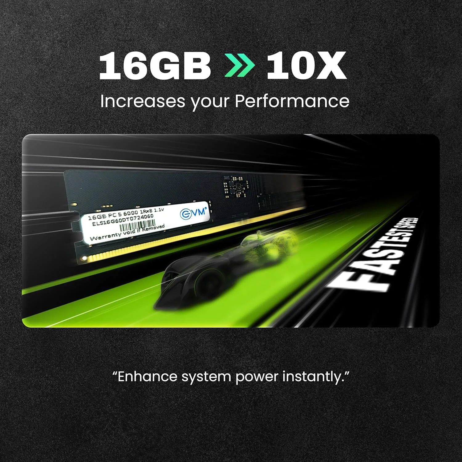 EVM 16GB 6000 MHz High-Performance DDR5 Desktop RAM, Ultra-Fast Memory Upgrade, 288-Pin Long DIMM overview 2