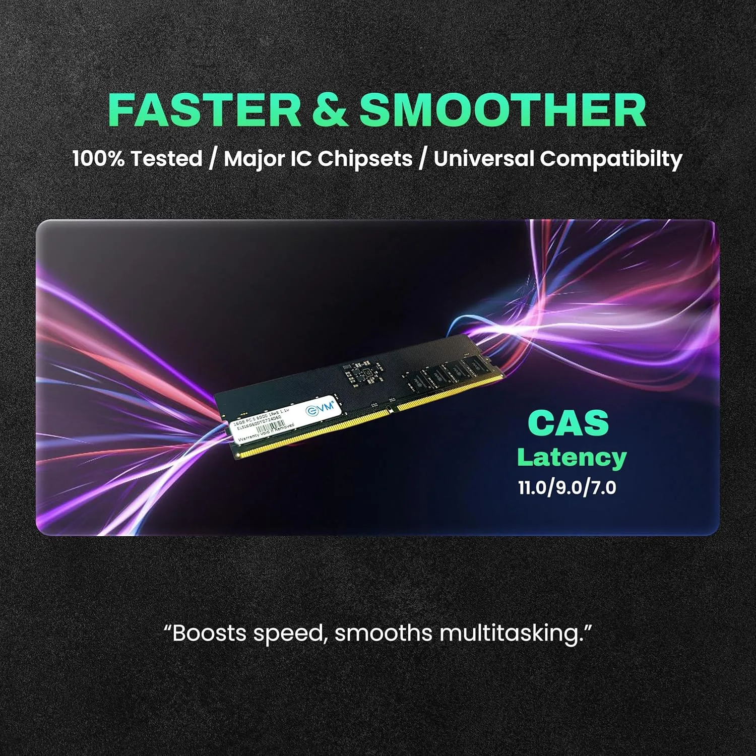 EVM 16GB 6000 MHz High-Performance DDR5 Desktop RAM, Ultra-Fast Memory Upgrade, 288-Pin Long DIMM overview 3