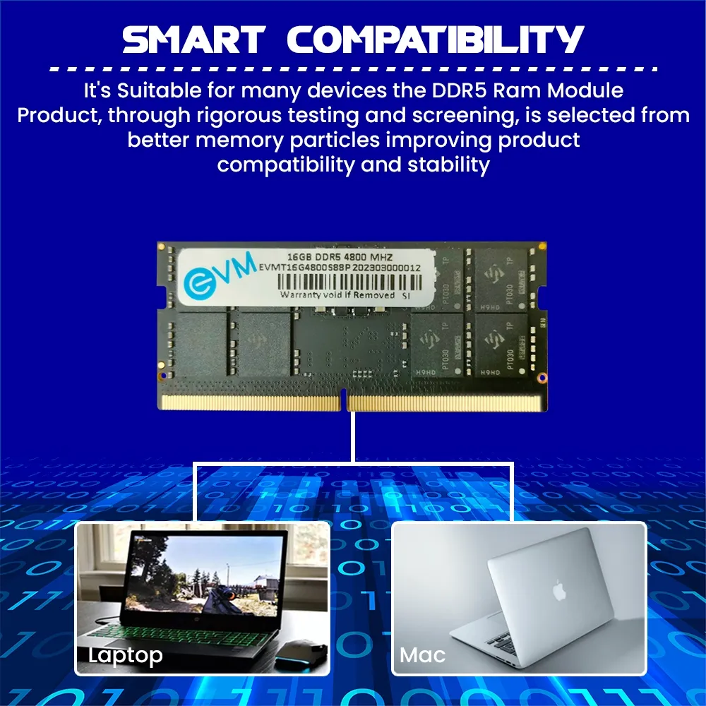 EVM 16GB DDR5 4800MHz Sodimm CL19 Laptop Ram overview 5