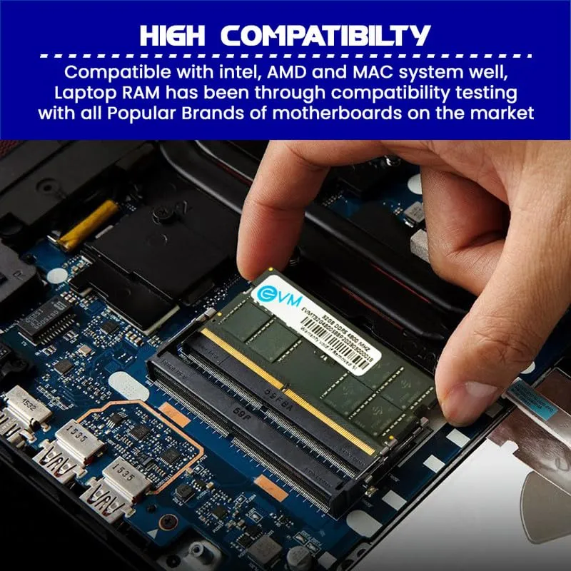 EVM 32GB (1 X 32GB) DDR5 4800MHz SoDimm Laptop RAM overview 4