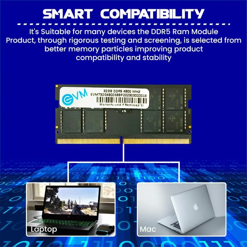 EVM 32GB (1 X 32GB) DDR5 4800MHz SoDimm Laptop RAM overview 5