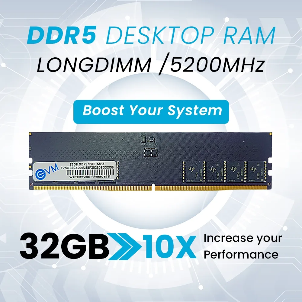 EVM 32GB (1 X 32GB) DDR5 5200MHz Desktop Ram overview 1