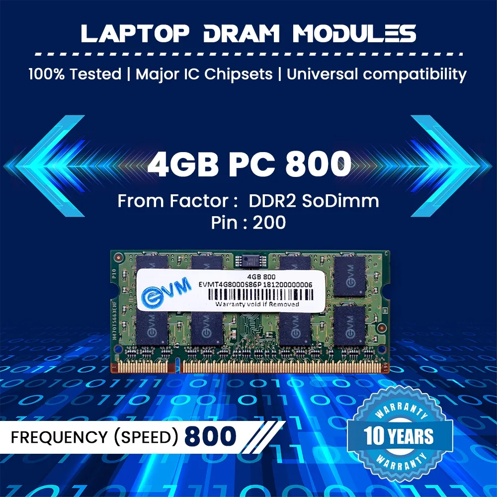 EVM 4GB DDR2 800MHz SoDimm Laptop RAM overview 1