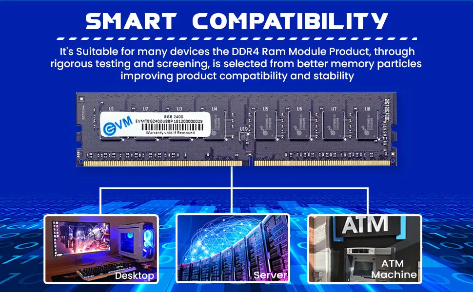 EVM 8GB DDR4 2400MHz Desktop Memory Ram overview 10