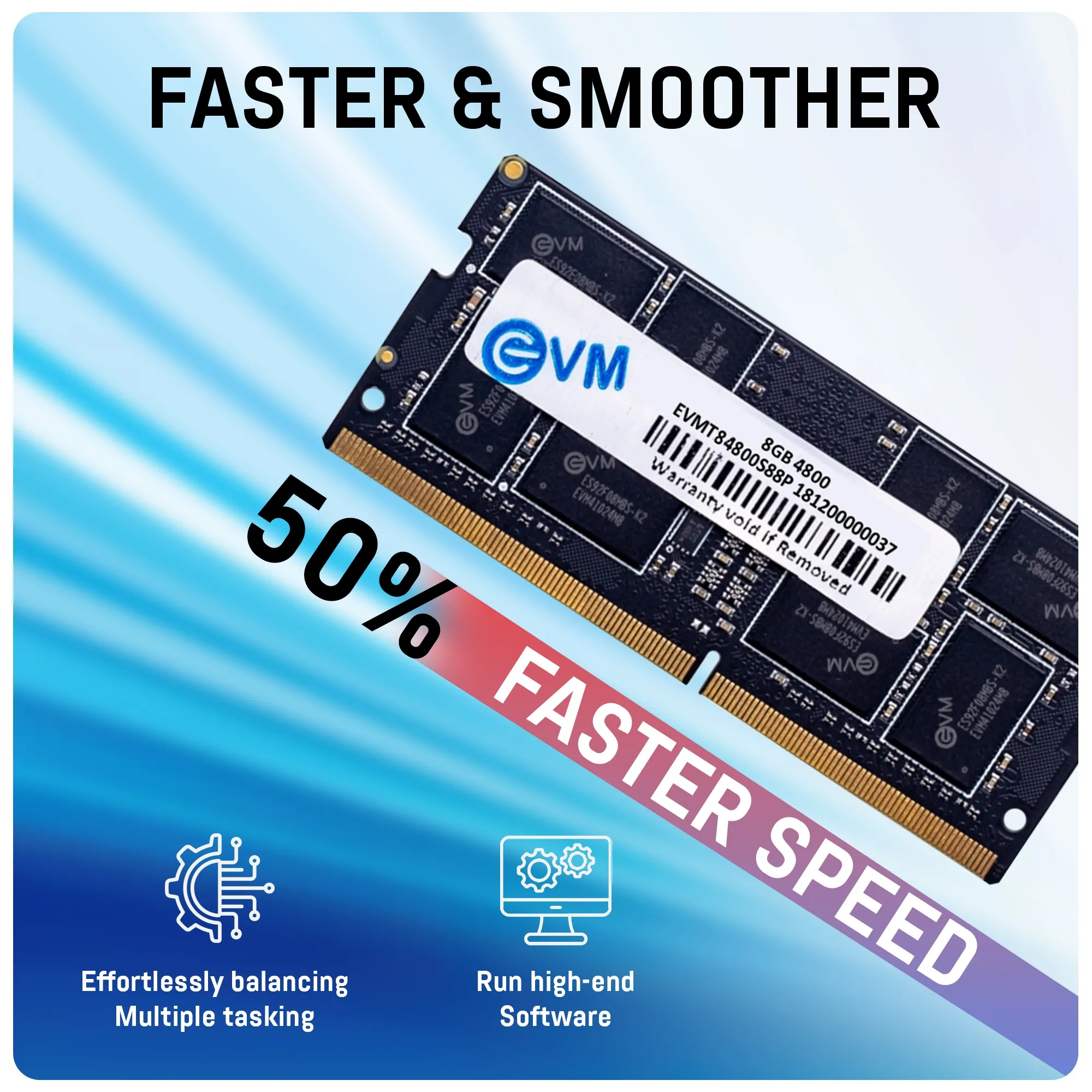 EVM 8GB DDR5 4800MHz Sodimm CL19 Laptop RAM overview 2