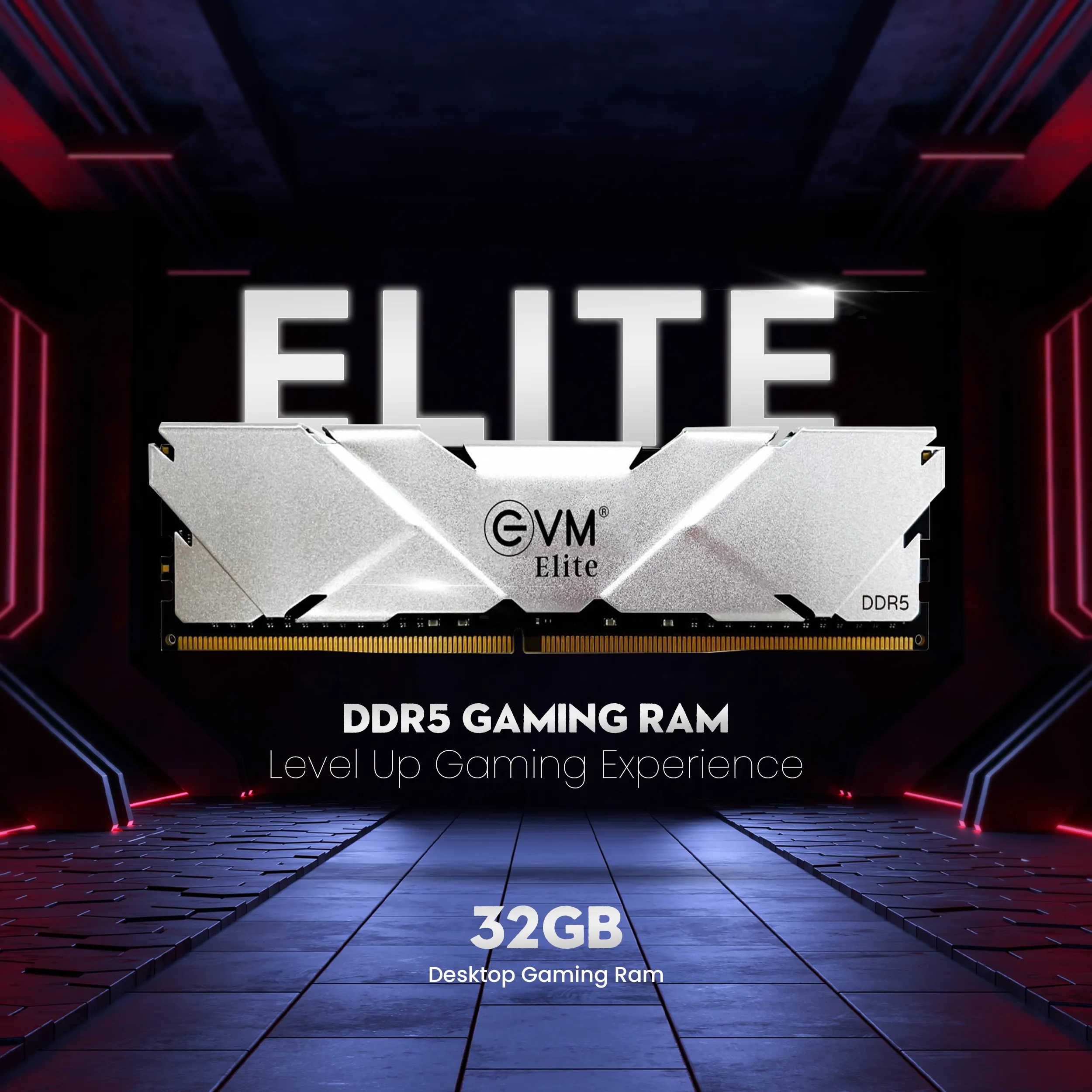 EVM ELITE GAMING RAM 32GB DDR5 5600 MHz Desktop overview 1