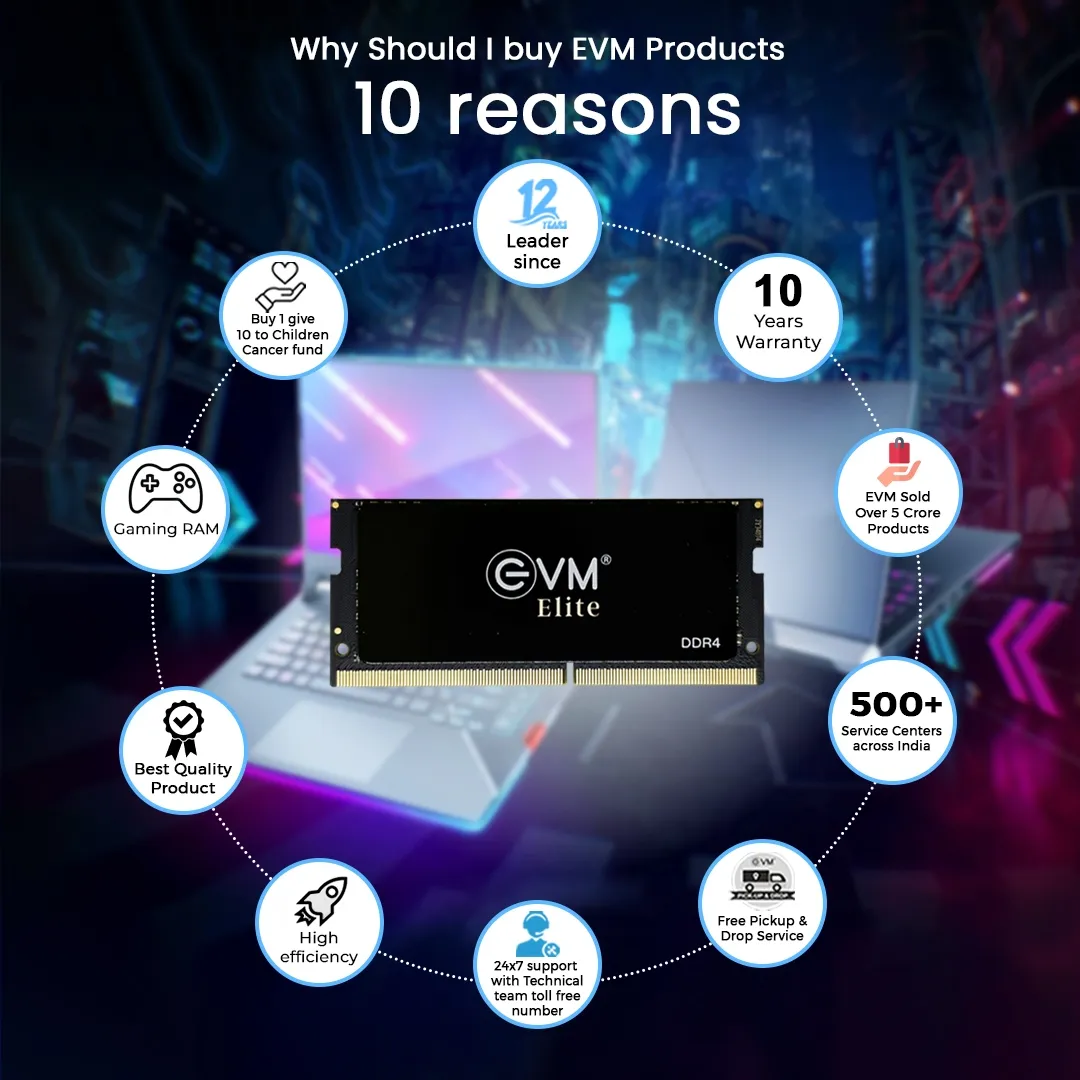 EVM Elite Gaming Ram 16gb Ddr4 3200 Mhz Laptop overview 5