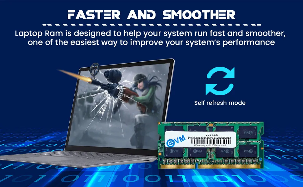 EVM Laptop 2GB DDR3 RAM 1333MHz overview 3