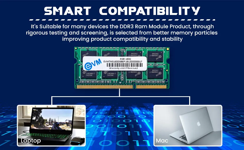 EVM Laptop 4GB DDR3 RAM 1600MHz overview 5