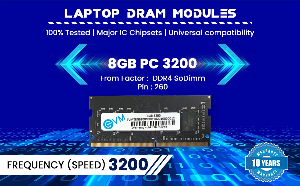 EVM Laptop DDR4 8GB RAM 3200 MHz overview 1
