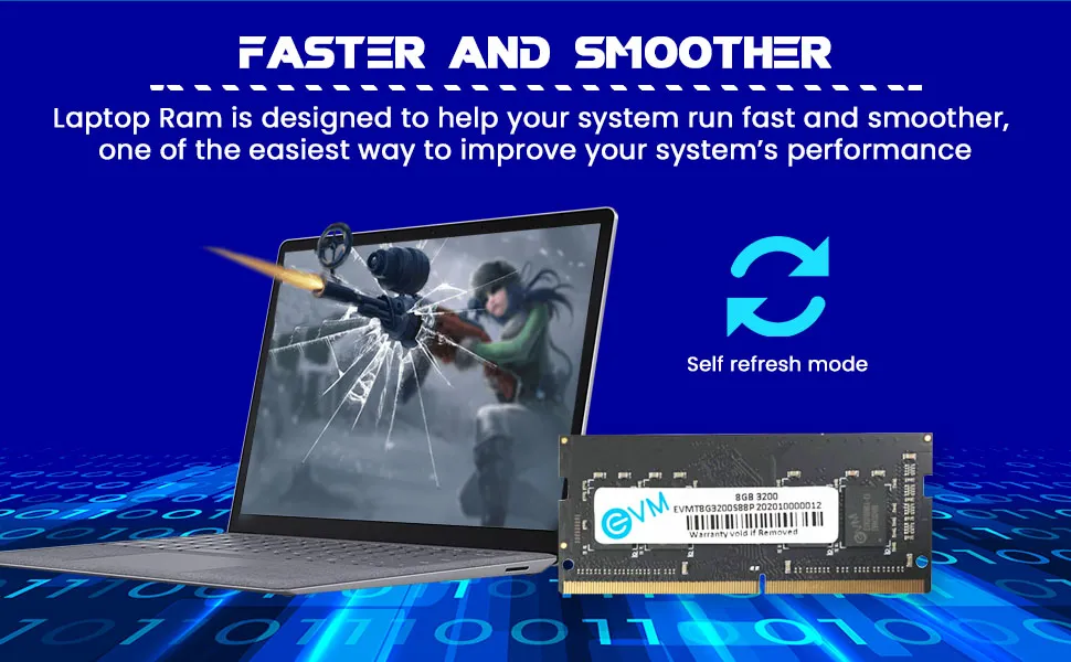 EVM Laptop DDR4 8GB RAM 3200 MHz overview 3