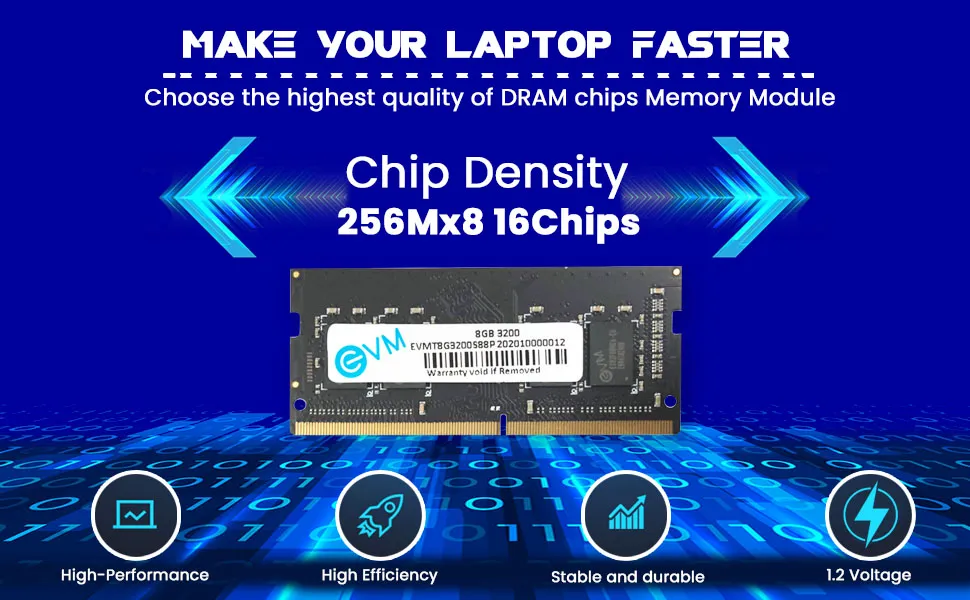 EVM Laptop DDR4 8GB RAM 3200 MHz overview 7