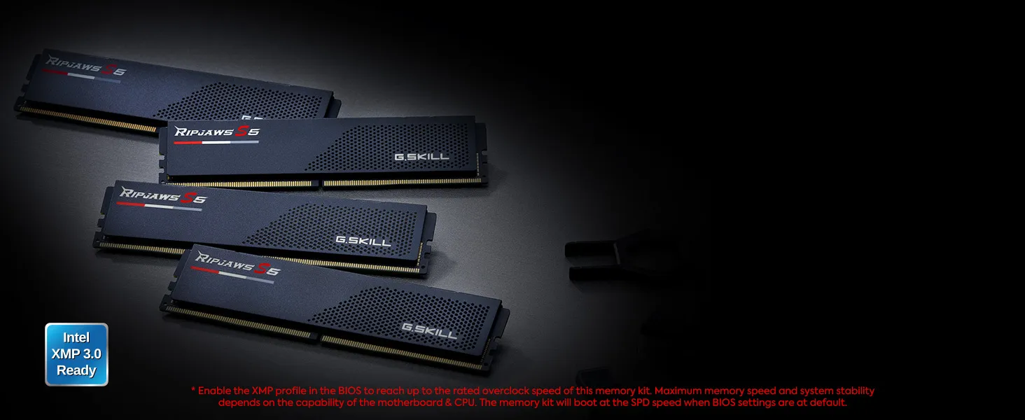 G.SKILL Ripjaws S5 32GB (16GBx2) 6000MHz DDR5 CL30 Desktop RAM (F5-6000J3040F16GX2-RS5K) overview 4