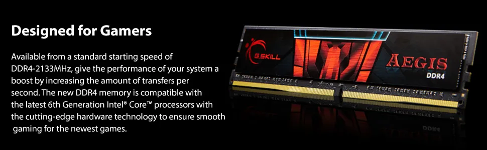 G.Skill Aegis 8GB (8GBx1) DDR4 3200MHz Desktop RAM (Black) overview 2