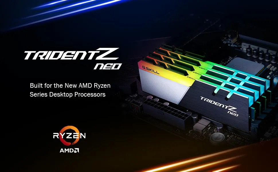 G.Skill Trident Z Neo 32GB (16GBx2) DDR4 3600MHz RGB Memory Ram overview 1