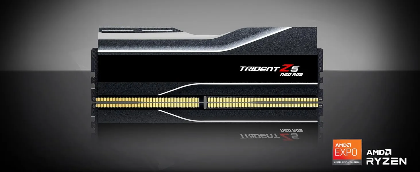 G.Skill Trident Z5 Neo 64GB (32GBx2) Kit 6000MHZ (Matte Black) F5-6000J3040G32GX2-TZ5NR CL30 overview 1
