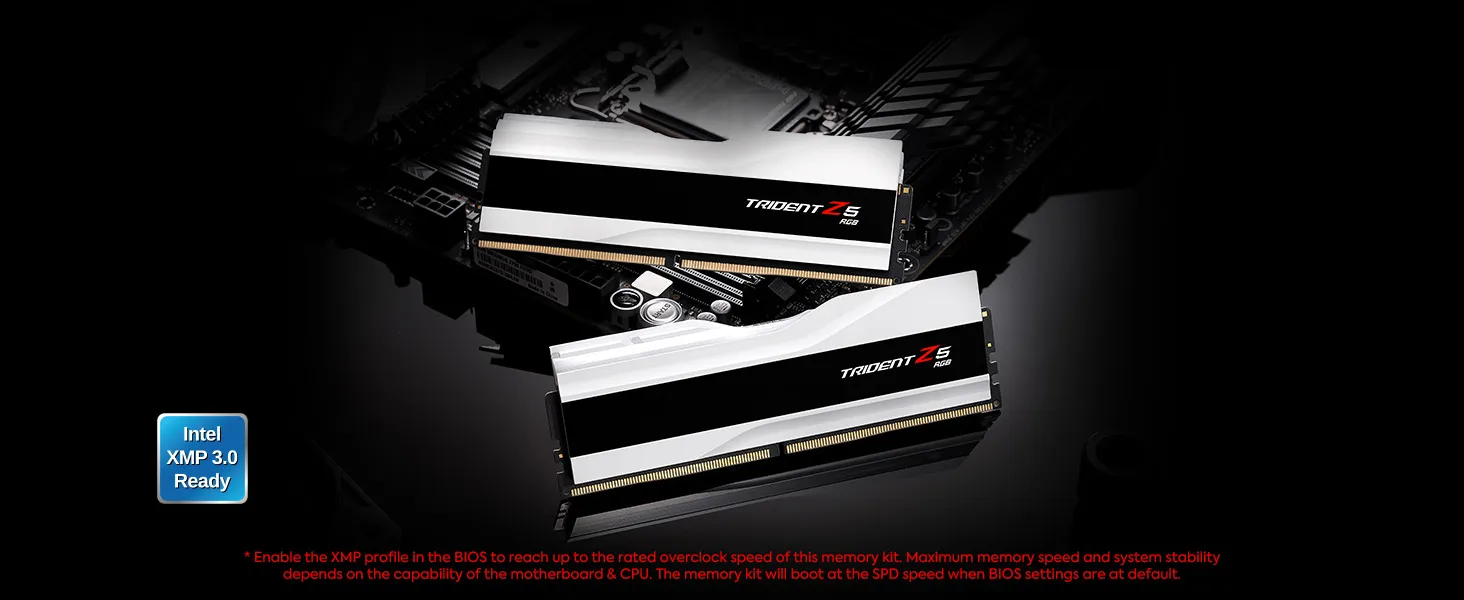 G.Skill Trident Z5 RGB 64GB (32GBx2) DDR5 6000MHz CL30 Desktop RAM (White) overview 6