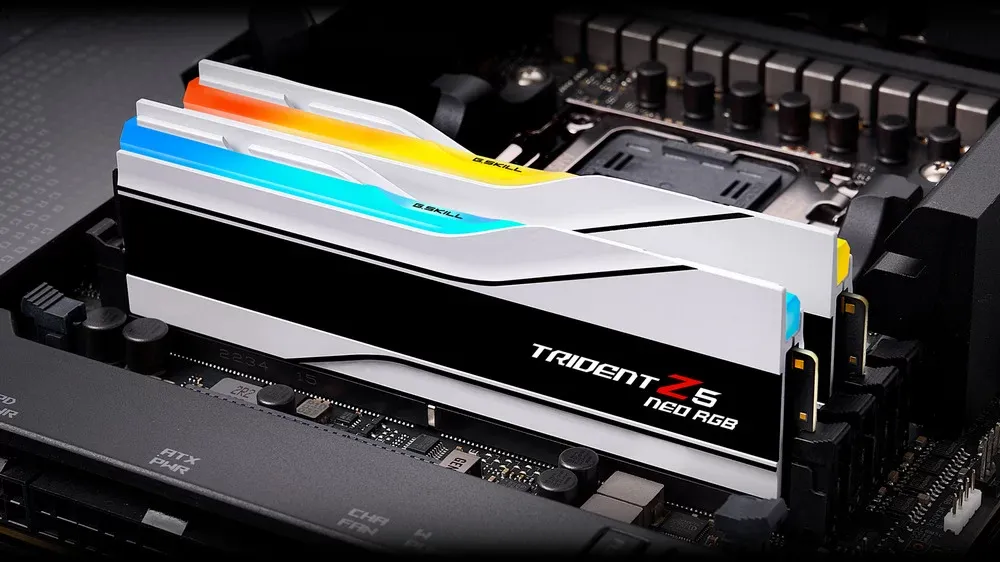 GSkill Trident Z5 Neo RGB 64Gb (32Gbx2) DDR5 6000Mhz Desktop RAM White (F5-6000J3636F32GX2-TZ5NRW) overview 3