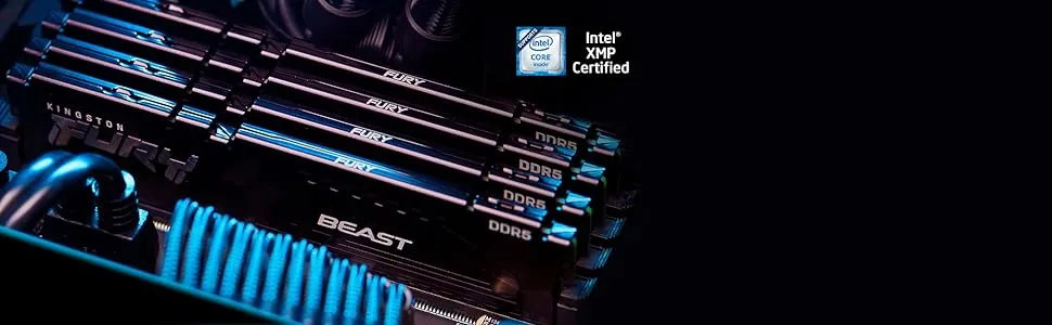 Kingston Fury Beast 16GB (1 X 16GB) DDR5 6000MHz CL30 Desktop Ram (Black) (KF560C30BBE-16) overview 3