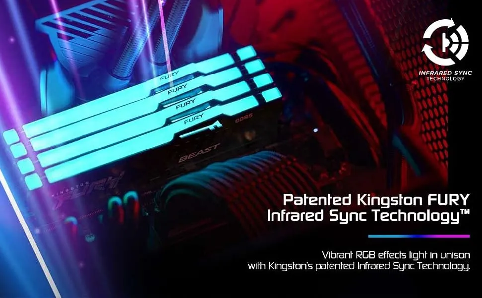 Kingston Fury Beast 32gb (1 X 32gb) Ddr5 5200mhz Cl40 Desktop Ram overview 2