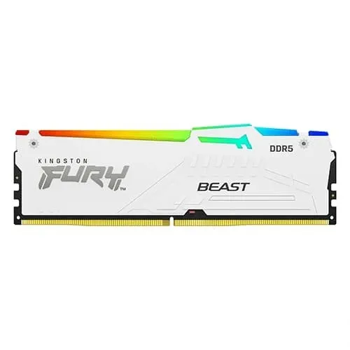 Kingston Fury Beast RGB 16GB 6000MHz CL36 DDR5 RAM - (WHITE)