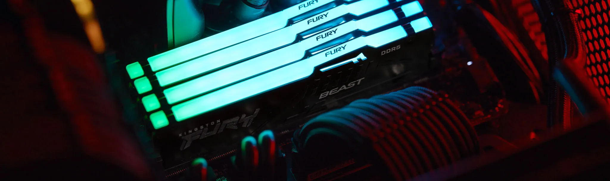Kingston Fury Beast RGB 32GB 6000MHz CL36 DDR5 RAM - (BLACK) overview 1