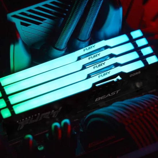 Kingston Fury Beast RGB EXPO 16GB (16GBx1) DDR5 6000MHz CL30 Desktop RAM (Black) overview 1