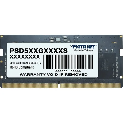Patriot Signature Line 16GB (1x16GB) DDR5 4800MHz CL40 SODIMM Laptop RAM