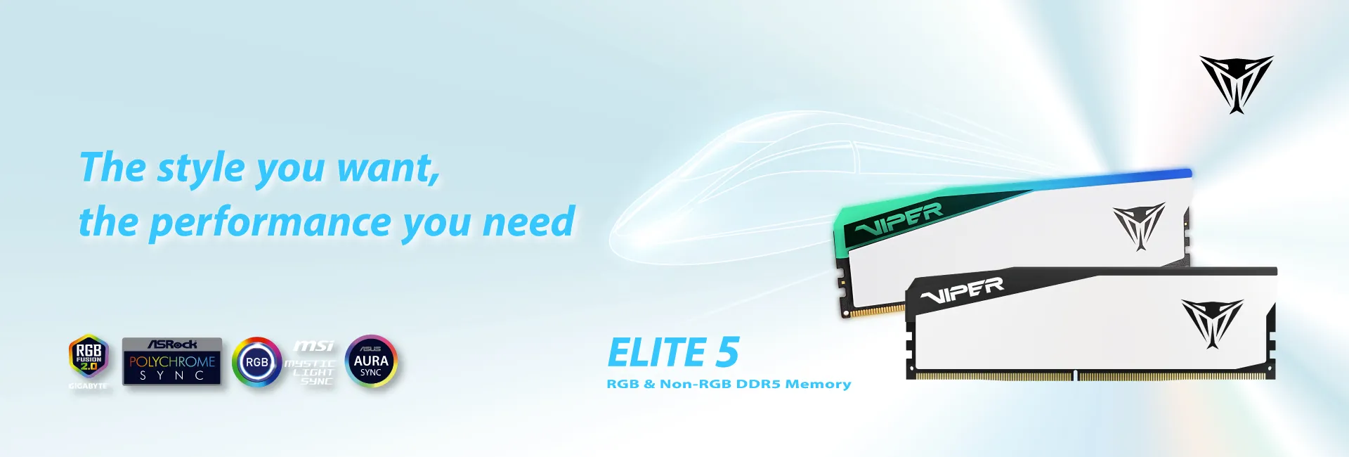 Patriot Viper Elite 5 16GB DDR5 6000 CL30 (PC5 48000) Desktop Memory Model (VEB516G6030W) overview 1