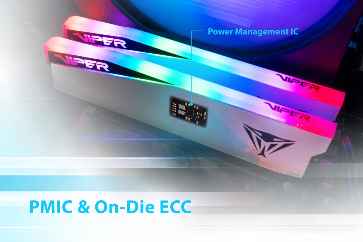 Patriot Viper Elite 5 RGB DDR5 32GB (1 x 32GB) 5200MHz CL36 RAM DIMM Module (White) overview 4